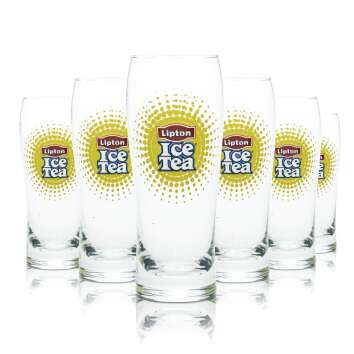 12x Lipton Glas 0,2l Becher Stange Gläser Eistee...