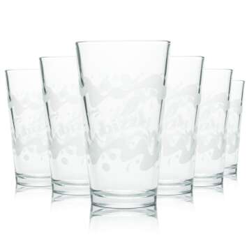 6x Bizzl glass 0.4l tumbler glasses soda soft drink...
