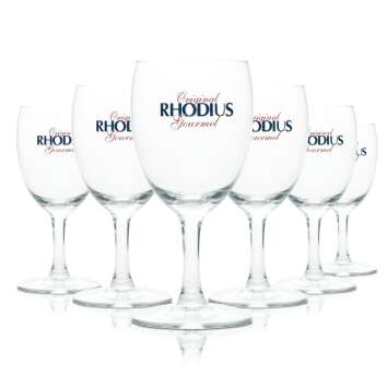 6x Rhodius glass 0.19l gourmet water goblet glasses...