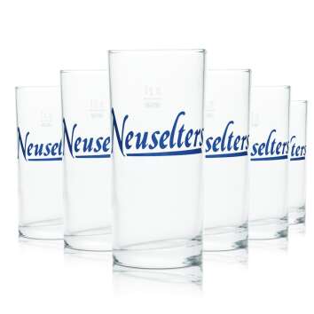 6x Neuselters glass 0.2l bar tumbler mineral water...