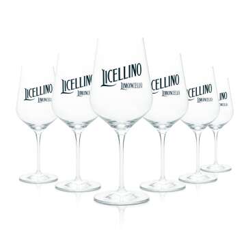 6x Licellino Glass 0,57l Wine Goblet Glasses Limoncello...