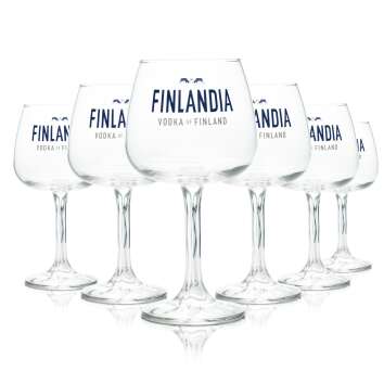 6x Finlandia Glass 0,48l Balloon Cocktail Longdrink...