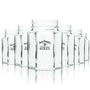 6x Jack Daniels glass 0.4l mason jar jug without handle...