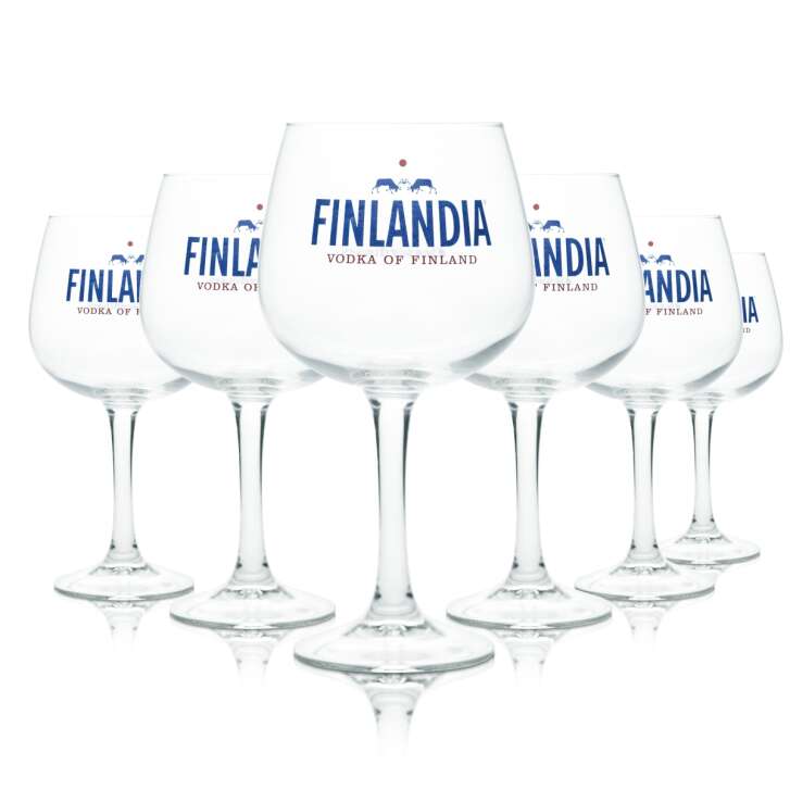 6x Finlandia Glass 0,72l Balloon Glasses Longdrink Cocktail Aperitif Style Glasses