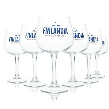 6x Finlandia Glass 0,72l Balloon Glasses Longdrink...