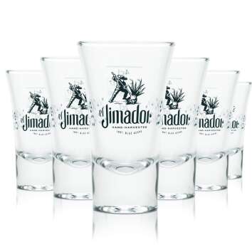 6x El Jimador Glass 4cl Shot Short Stamper Tequila...