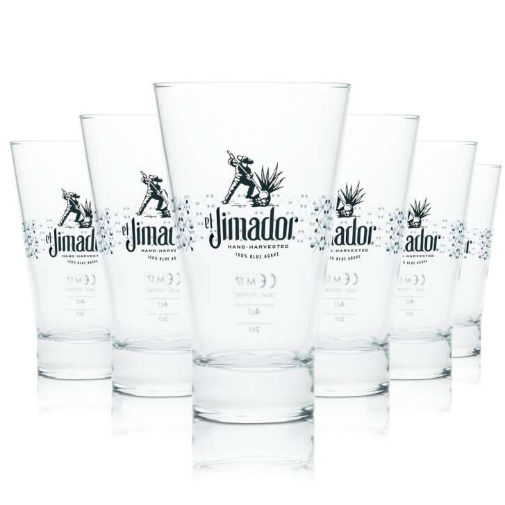 6x El Jimador Glass 0,35l Longdrink Cocktail Aperitif Glasses Tequila Blanco Meska