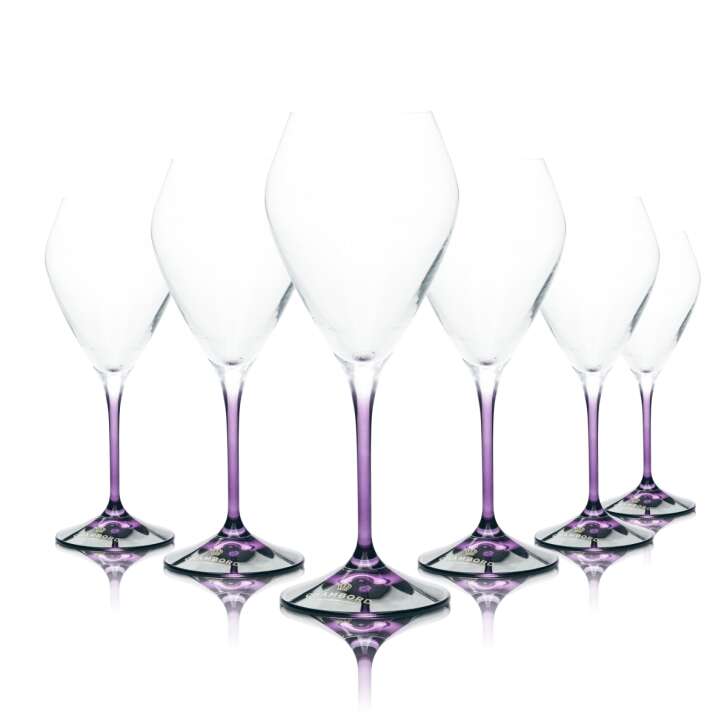 6x Chambord Champagne glass 0.4l sparkling wine Secco aperitif glasses goblet bowl flute