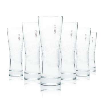 6x Peroni glass 0.2l beer Birra glasses bar goblet Nastro...