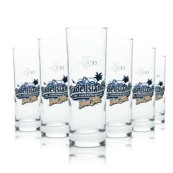 6x Trade Islands glass 0,2l iced tea tumbler glasses long...