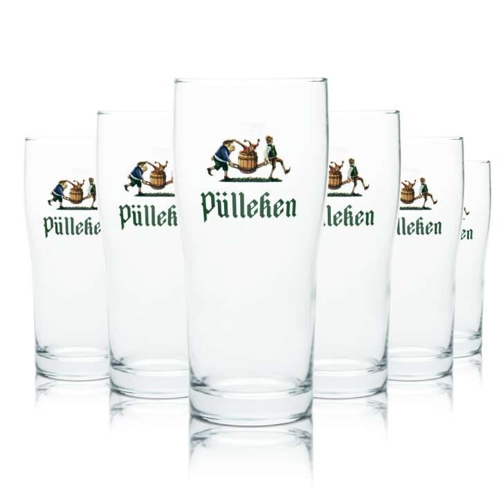 6x Pülleken glass 0,5l beer glasses mug bar cup Brewhouse Helles Veltins