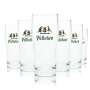 6x Pülleken Glass 0,3l Beer Glasses Goblet Mug Stange Helles Brewhouse Veltins