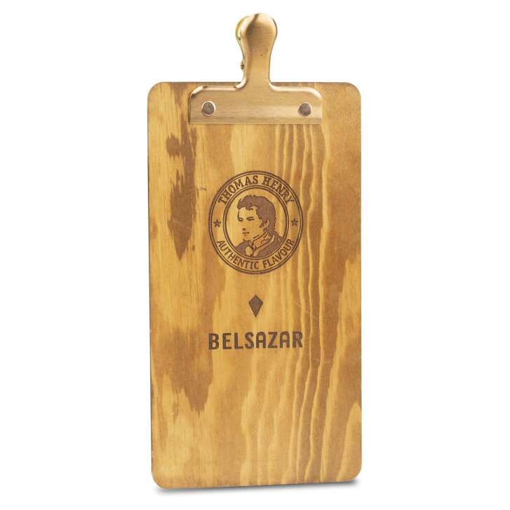 1x Thomas Henry Mixer card holder wood with copper clip