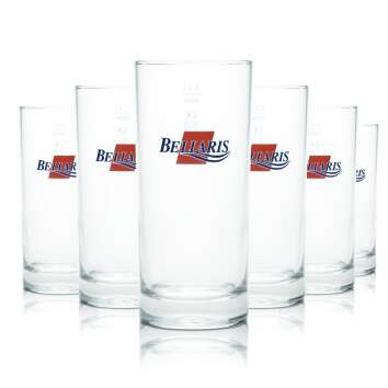6x Bellaris Glas 0,4l Mineral Wasser Becher Gläser...