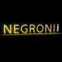 Negroni neon sign LED letters Campari red light advertising bar cocktail