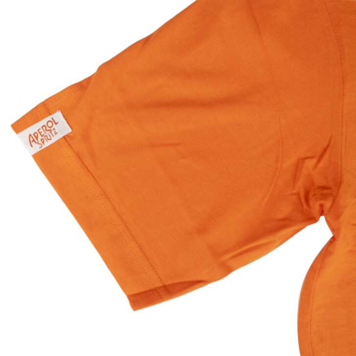 Aperol Spritz T-shirt Size S Oversized Chest pocket Logo sticker Short-sleeved shirt