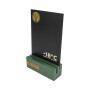 Jägermeister table display chalkboard menu card holder for restaurants, bars, and clubs
