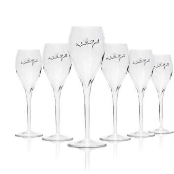 6x De Saint Gall champagne glass flute with gold lettering
