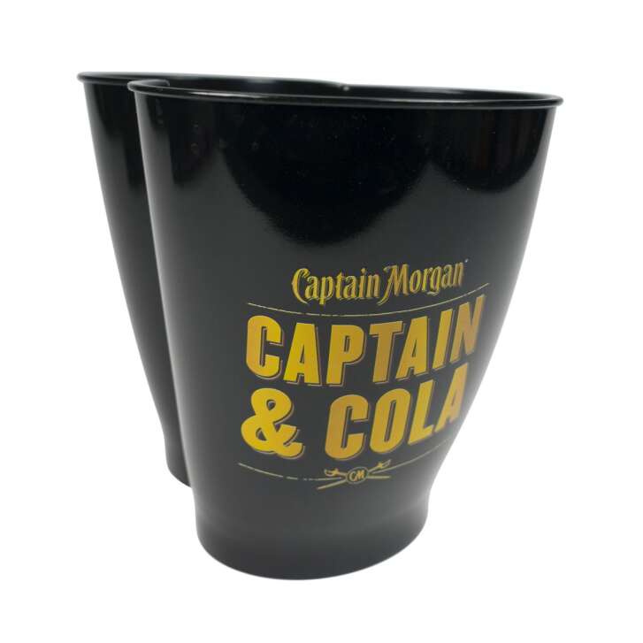Captain Morgan Cooler Ice Bucket Black for Bottles Drinks Captain & Cola