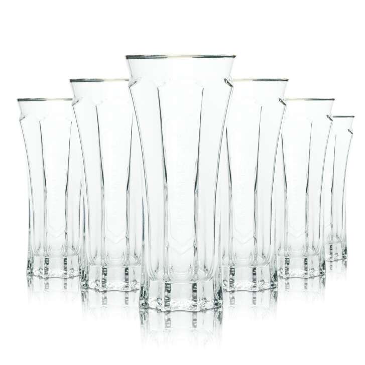 6x St. Germain glass 0.3l gold rim contour long drink cocktail glasses Gastro Bar