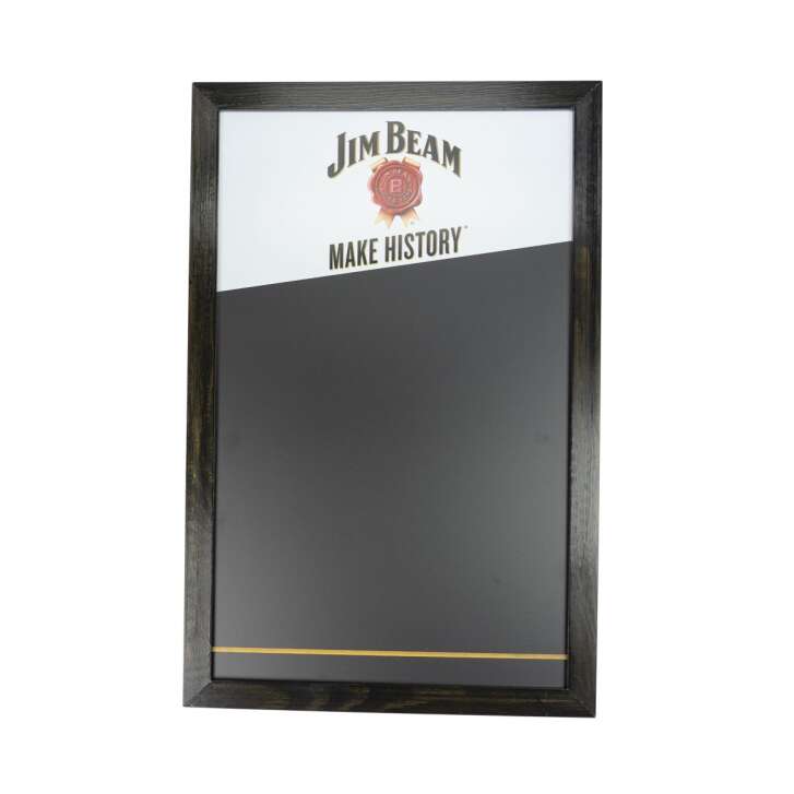 Jim Beam chalkboard 60x40 cm wooden frame Make History menu board drinks board