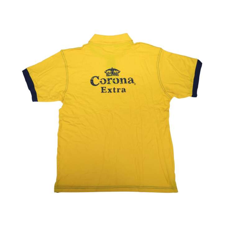 Corona T-shirt Polo shirt Size XL Mens Yellow Clothing Logo embroidery Catering
