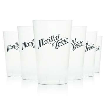 Martini plastic tumbler glass 0.3l reusable long drink...