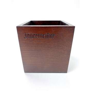 1x Jägermeister liqueur wooden box large dark brown