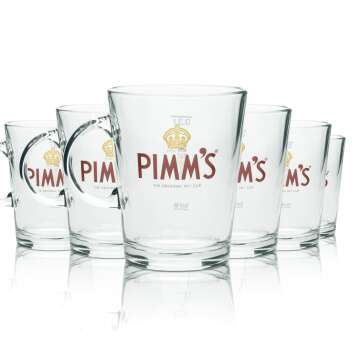 6x Pimms glass 0.3l liqueur cocktail long drink aperitif...