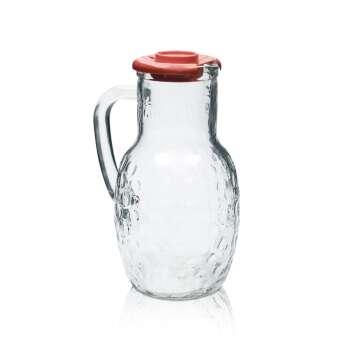 Granini carafe jug glass 1.5l contour relief lid juice...
