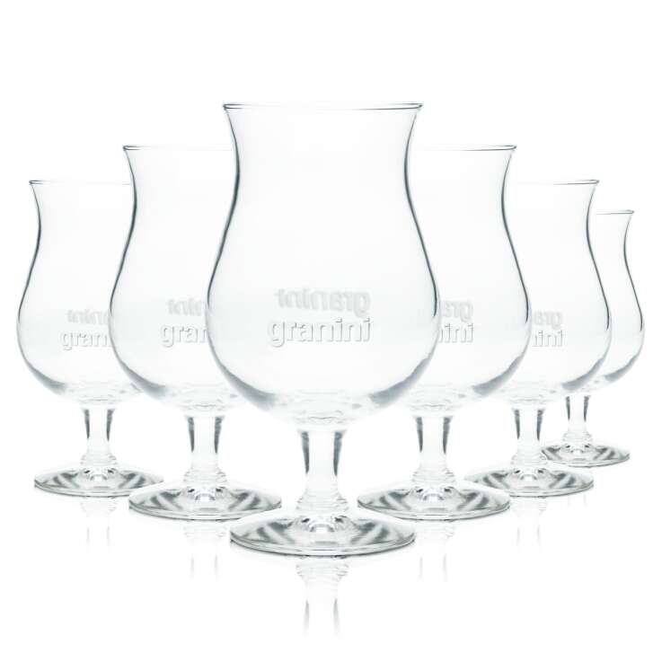 6x Granini juice glass 0.3l long drink cocktail goblet tulip glasses Eckes Gastro Bar