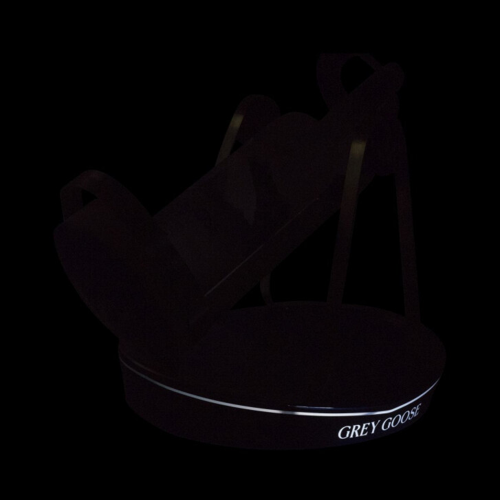 Grey Goose swivel pourer holder 3l/4.5l/6l bottles LED lighting