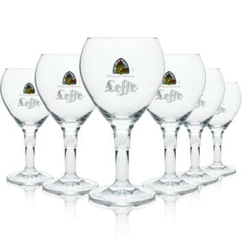 6x Leffe beer glass beer tulip 0.25l New goblet glasses...