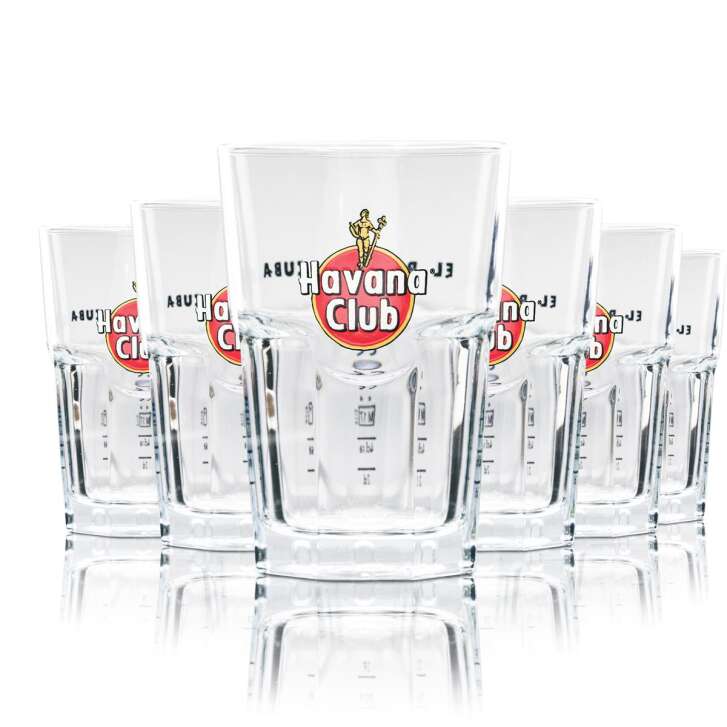 6x Havana Club Glass 0,34l Longdrink Cocktail Aperitif Cuba Libre Glasses Gastro