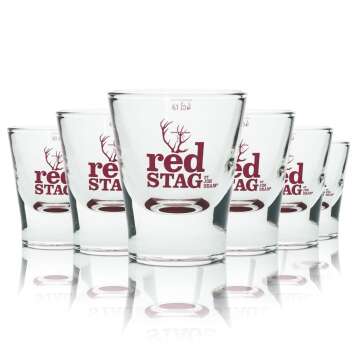 6x Jim Beam shot glass 4cl short tumbler whiskey glasses...
