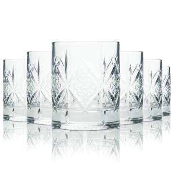 6x Dewars glass 0.2l contour tumbler Scotch glasses...