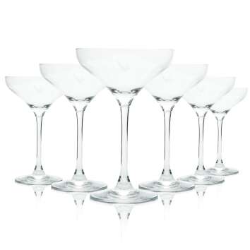 6x Grey Goose glass 0.15l bowl goblet stemmed glasses...