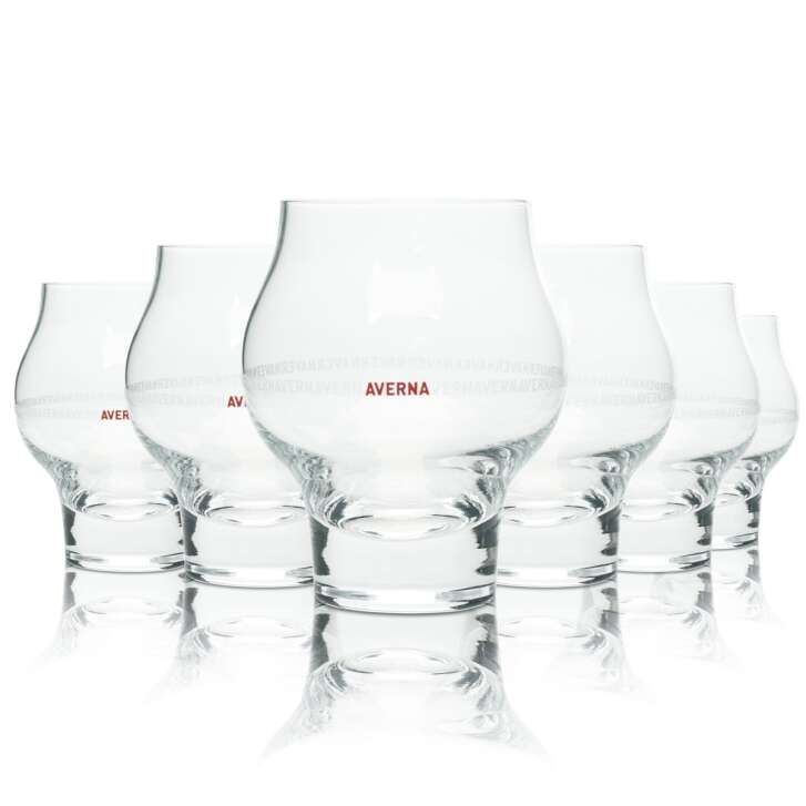6x Averna Amaro Glass Tumbler 16cl Womb Cocktail Balloon Glasses Longdrink Bar