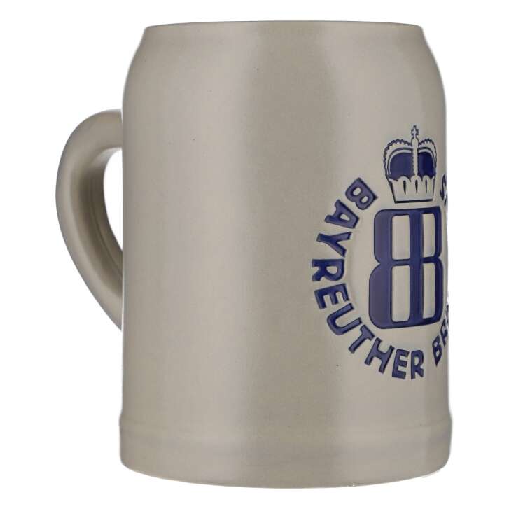 Bayreuth Brewery Glass Stoneware Mug Seidel Clay Mug 0.5l "Ornament"