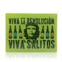 1x Salitos beer tin sign Viva La Revolution green 40 x 30