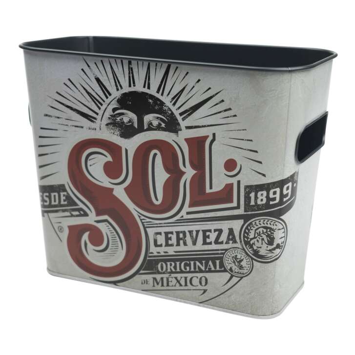 Sol Beer Cooler Metal Bucket Tub Bottle Ice Cube Container Box Cooler Bar