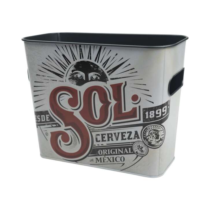 Sol Beer Cooler Metal Bucket Tub Bottle Ice Cube Container Box Cooler Bar