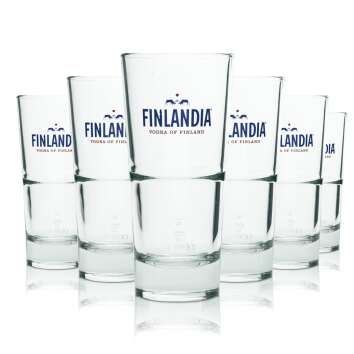 6x Finlandia glass 0.36l long drink cocktail glasses...