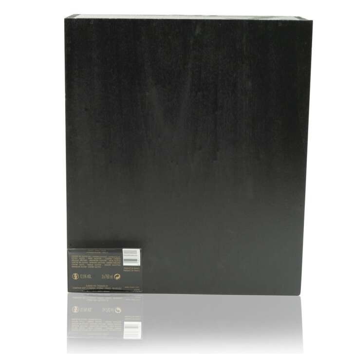 1x Moet Chandon Champagne Wooden Box Black for 3 Bottles 2004 2006 2008