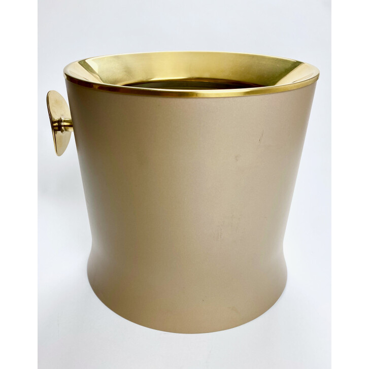1x Louis Roederer Champagne cooler, single, gold-rimmed metal