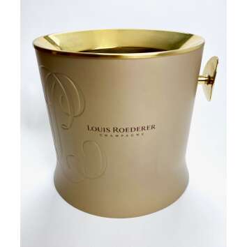 1x Louis Roederer champagne cooler single gold rim metal
