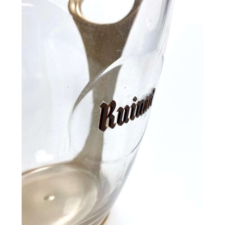 1x Ruinart Champagne cooler, single, transparent with gold