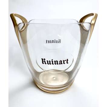 1x Ruinart champagne cooler single transparent with gold