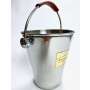1x Laurent Perrier Champagne cooler metal bucket with leather strap