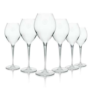 6x Louis Roederer Champagne glass flute with logo